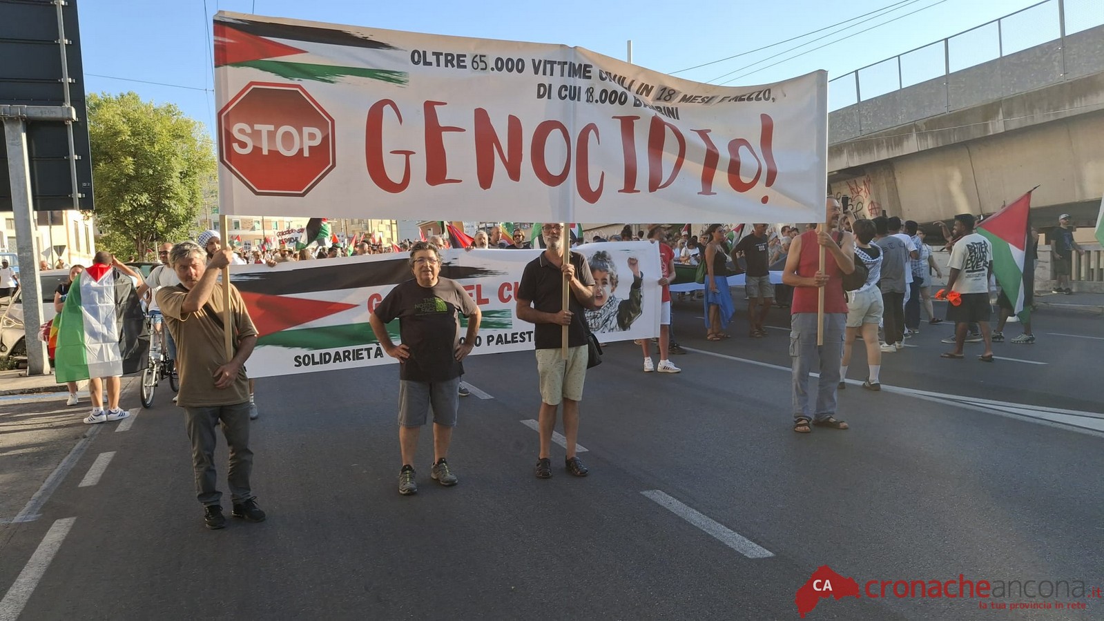 Sabato 28 giugno manifestazione ad Ancona per la Palestina libera: oltre 6 mila persone hanno partecipato al corteo.